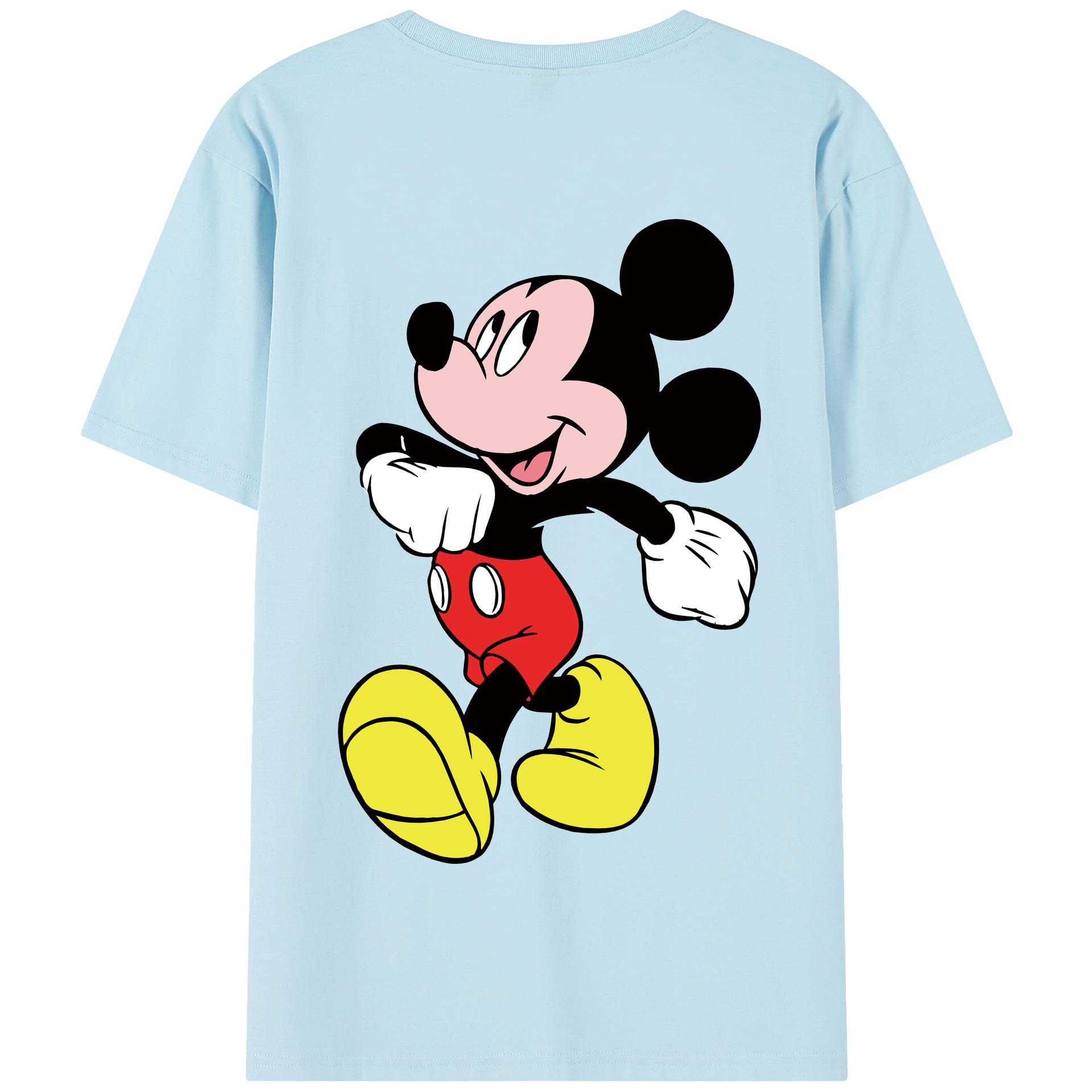 （画像用） ミッキーマウス Mickey Mouse 綿100％半袖Tシャツ（背面プリント）